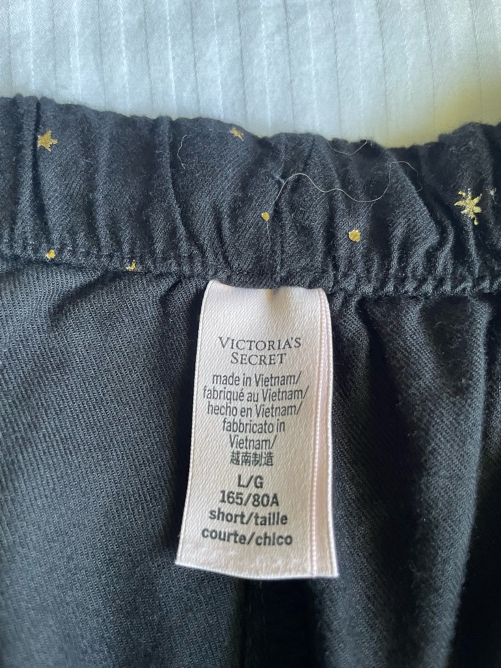 Victoria's Secret Black Pajama Set with Gold Star Accents - Picture 7 of 8